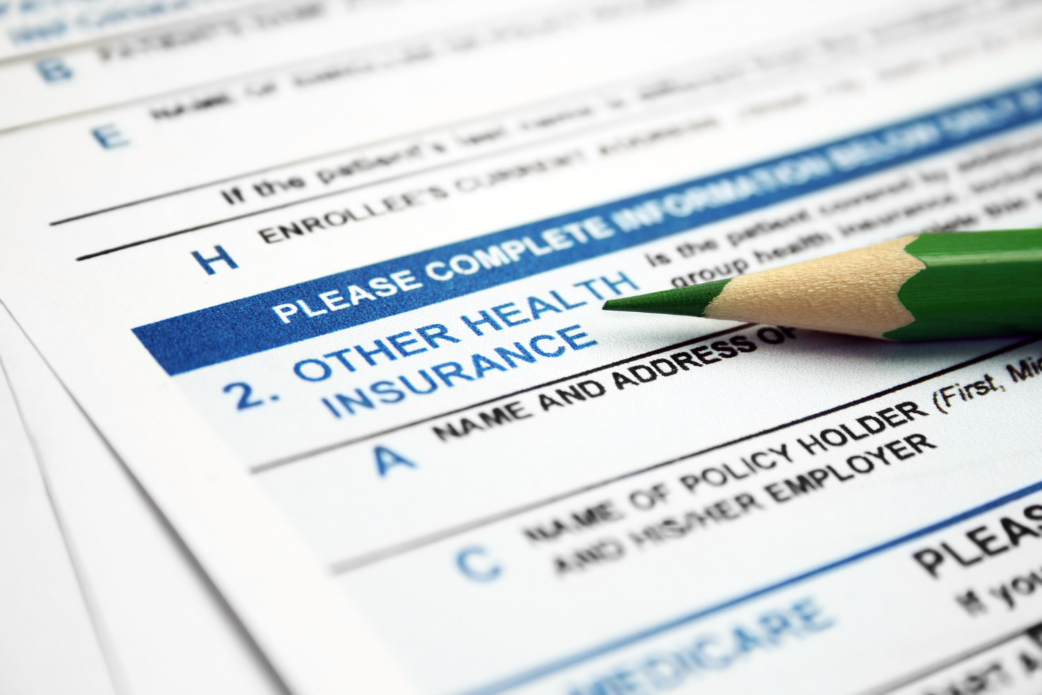 Photo of Health insurance form