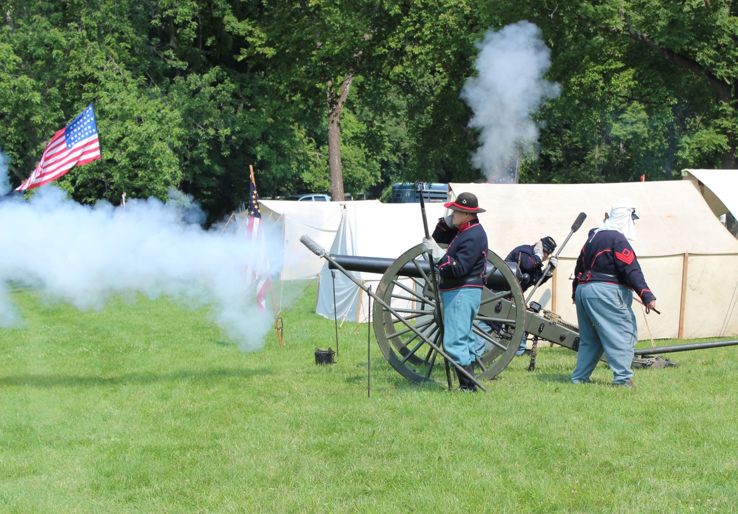 Civil War re-enactors Springboro Ohio July 4 2015